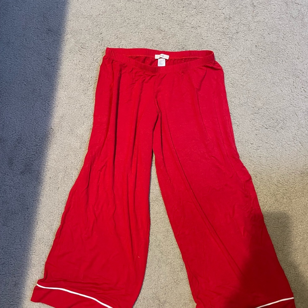 Eberjey Scarlet Pajama Set with Ivory Accents - Picture 4 of 7